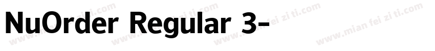 NuOrder Regular 3字体转换
